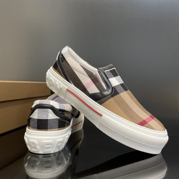 Burberry Exaggerated Check Cotton Sneakers - BS113