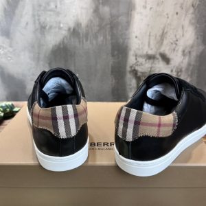 Burberry Leather, Suede and Check Cotton Sneakers - BS115