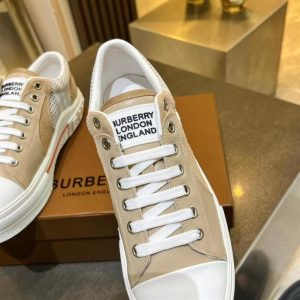 Burberry Vintage Check Cotton, Mesh and Leather Sneakers – BS18