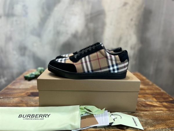 Burberry Vintage Check Cotton and Suede Sneakers - BS117