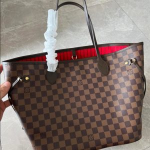 Louis Vuitton Neverfull MM Damier Ebene Canvas Tote Bags - L08