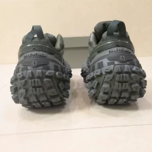 Balenciaga Bouncer Sneaker In Dark Green Mesh and Nylon - GS35