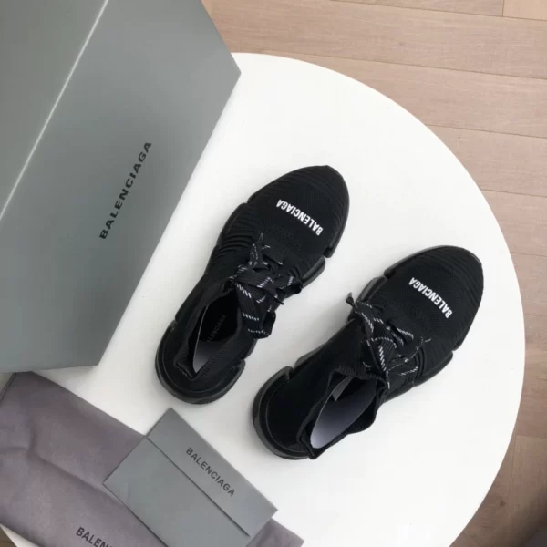 Balenciaga Speed 2.0 Lace-Up Recycled Knit Sneaker in Black - GS50