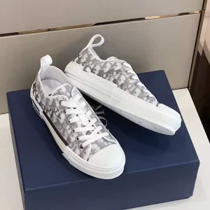 Dior B23 Low-Top Sneaker In White and Black - DS27