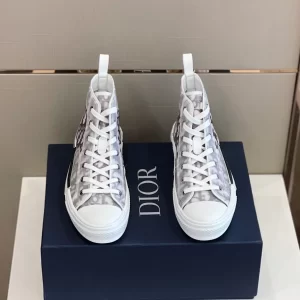 Dior B23 High-Top Sneaker In White and Black - DS29