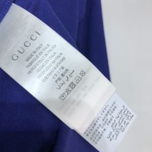 Gucci Cotton Jersey T-Shirt With Gucci Mirror Print In Blue - GT17