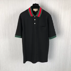 Gucci Cotton Piquet Polo with Web Collar - GT02