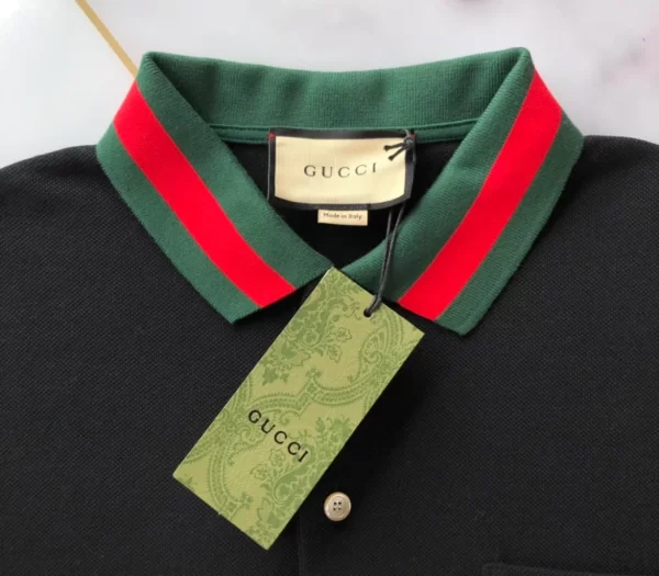 Gucci Cotton Piquet Polo with Web Collar - GT02