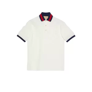 Gucci Cotton Piquet Polo with Web Collar - GT04