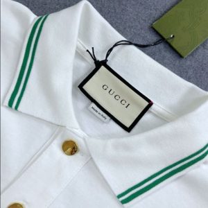 Gucci Cotton Polo With Web and Interlocking G - GT10