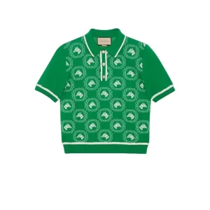 Gucci Equestrian Cotton Wool Jacquard Polo - GT05