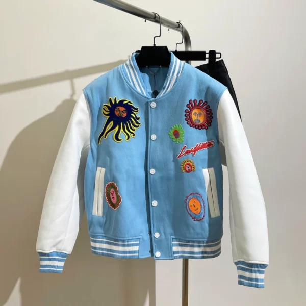 LV x YK Embroidered Faces Varsity Blouson - LK05