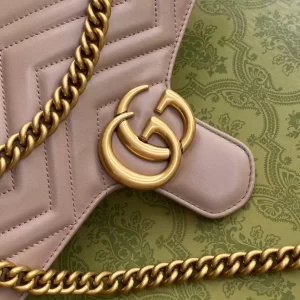 Gucci Marmont Small Shoulder Bag In Dusty Pink - GH20