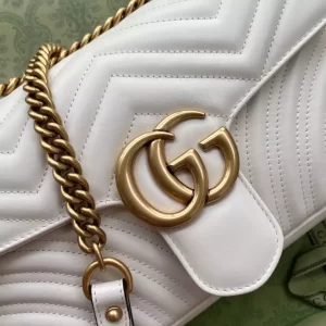 Gucci Marmont Small Shoulder Bag In White - GH19