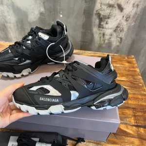 Balenciaga Track Sneaker In Black and Silver - GS70