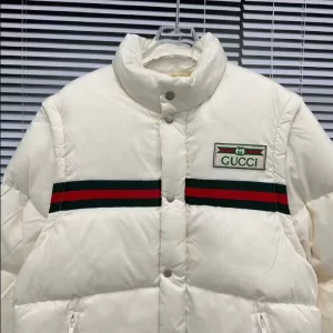 Gucci Padded Nylon Bomber Jacket with Web - GK05