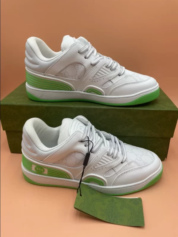 Gucci Basket Sneakers in Green and White - CS55