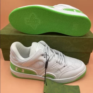 Gucci Basket Sneakers in Green and White - CS55