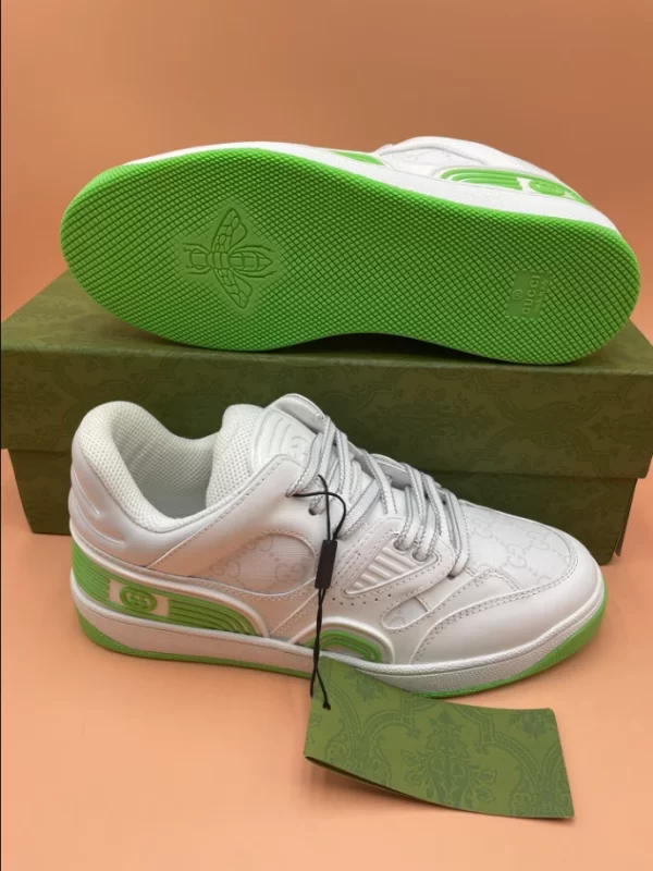 Gucci Basket Sneakers in Green and White - CS55