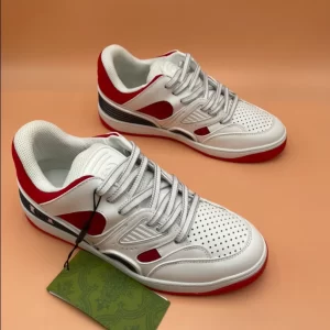 Gucci Basket Sneakers in Red and White - CS56