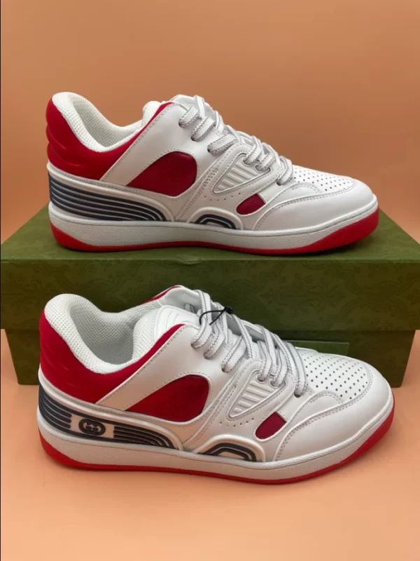 Gucci Basket Sneakers in Red and White - CS56