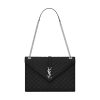 Saint Laurent Envelope Large in Quilted Grain de Poudre Embossed Leather Bag - YSL40