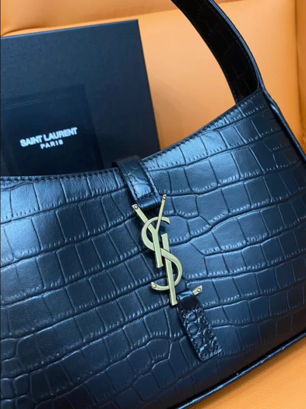 Saint Laurent LE 5 à 7 in Crocodile-Embossed Shiny Leather Bag - YSL21