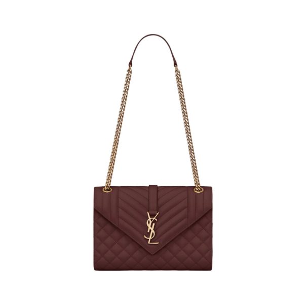 Saint Laurent Medium Envelope in Matelassé Lambskin Bag - YSL32