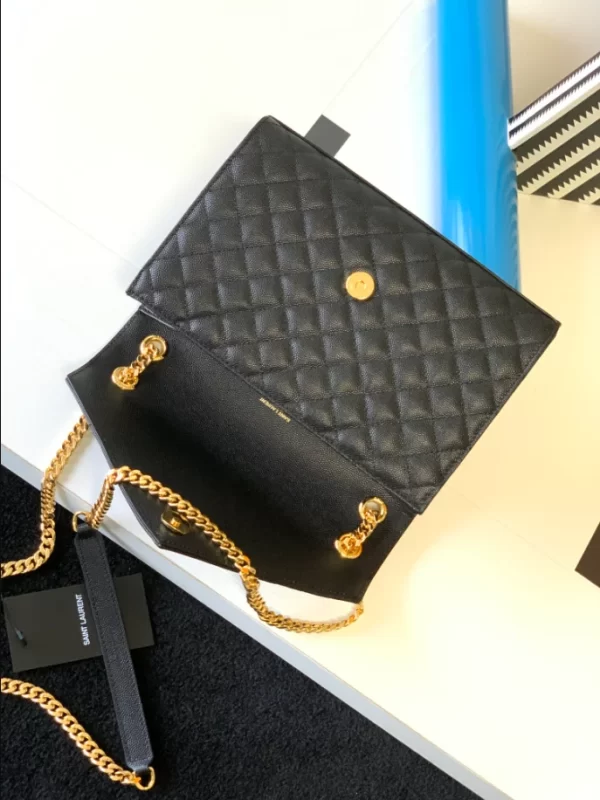 Saint Laurent Medium Envelope in Matelassé Lambskin Bag - YSL33