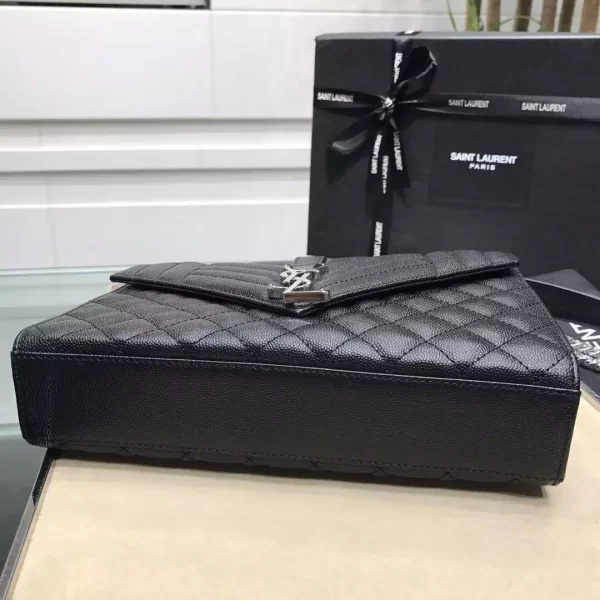 Saint Laurent Medium Envelope in Matelassé Lambskin Bag - YSL35