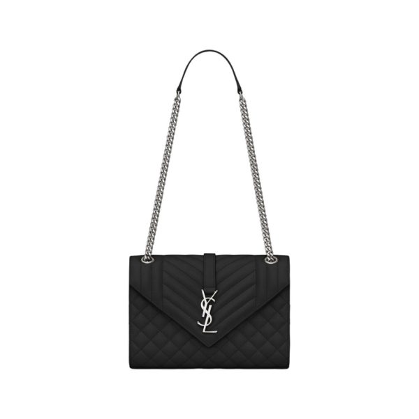 Saint Laurent Medium Envelope in Matelassé Lambskin Bag - YSL35