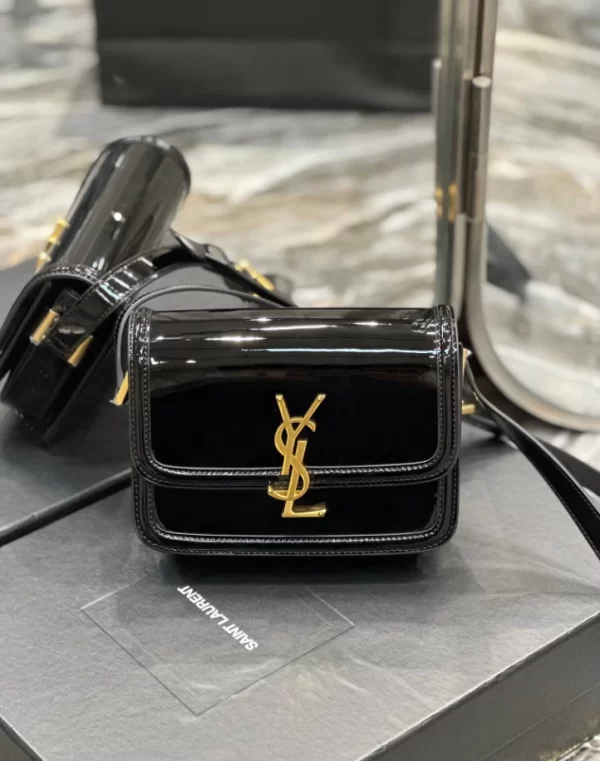 Saint Laurent Solferino Small Satchel in Lacquered Patent Leather - YSL47