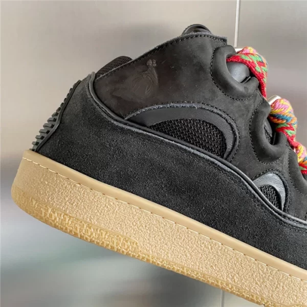 Lanvin Leather Curb Sneaker in Black - LV06