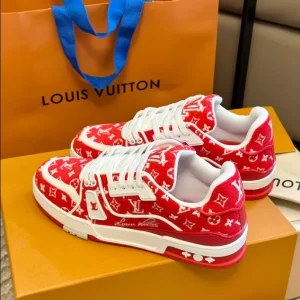 Louis Vuitton Trainer Sneaker in Red - LS115