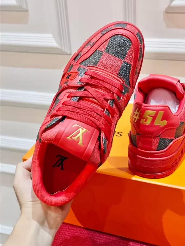 Louis Vuitton Trainer Sneakers In Red - LS102