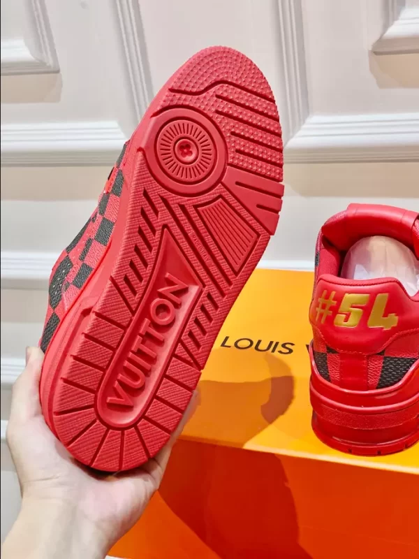 Louis Vuitton Trainer Sneakers In Red - LS102