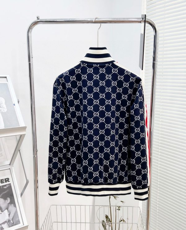 Gucci Navy Cotton Jacquard Gg Jacket - GK11