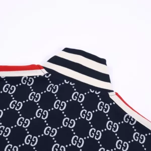 Gucci Navy Cotton Jacquard Gg Jacket - GK11