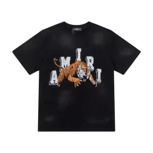 Amiri - T-shirt Black Vintage Tiger