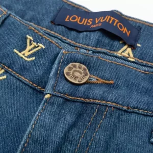 Louis Vuitton Embroidered Signature Denim Shorts - SSL30