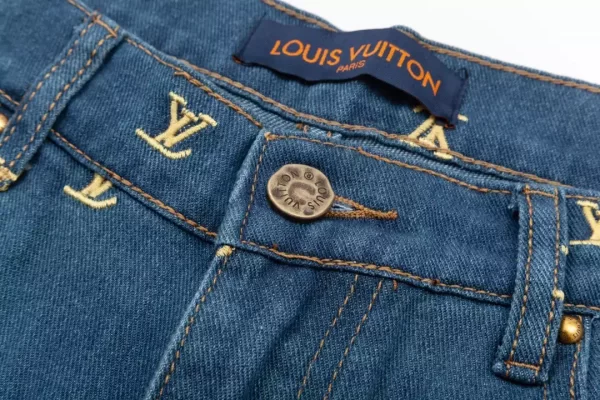 Louis Vuitton Embroidered Signature Denim Shorts - SSL30