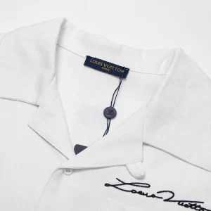 Louis Vuitton Open Collar Short-Sleeved Cotton Shirt - LST12