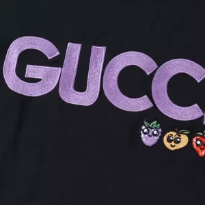 Cotton Jersey T-Shirt With Gucci Print - GT40