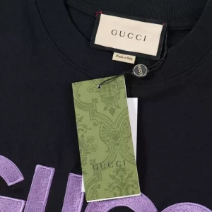 Cotton Jersey T-Shirt With Gucci Print - GT40