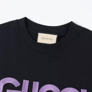 Cotton Jersey T-Shirt With Gucci Print - GT40