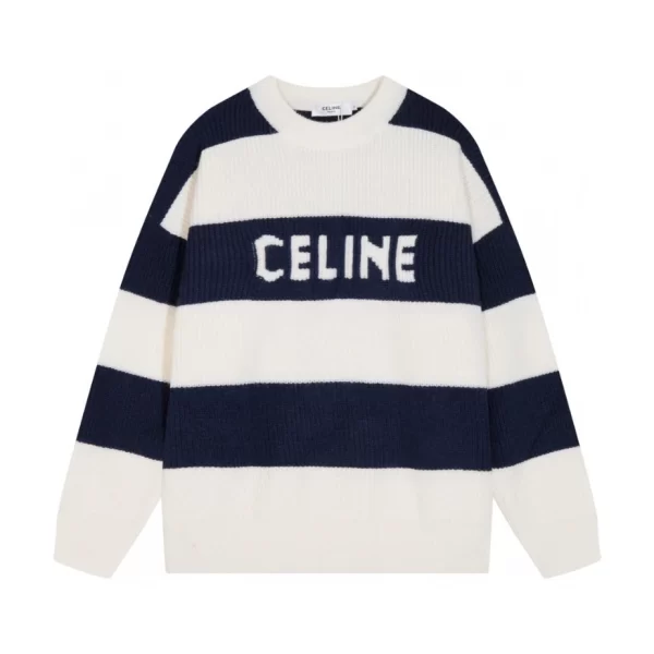 Celine Oversized Sweater In Striped Cotton - HC04