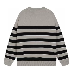 Celine Striped Triomphe Crew Neck Sweater In Wool - HC01