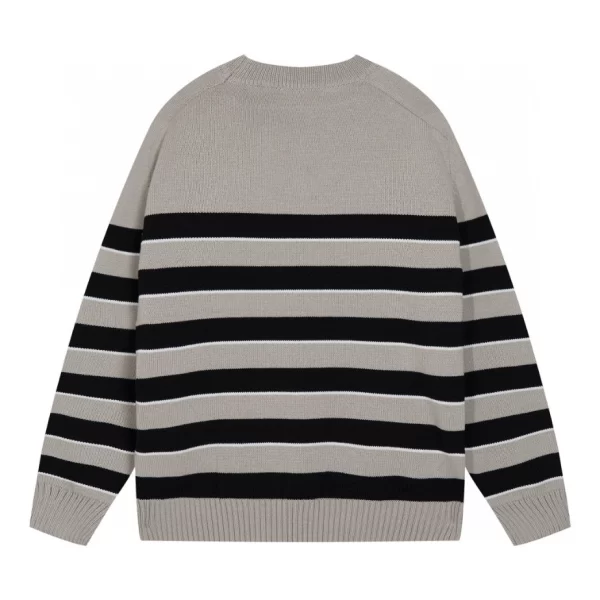 Celine Striped Triomphe Crew Neck Sweater In Wool - HC01