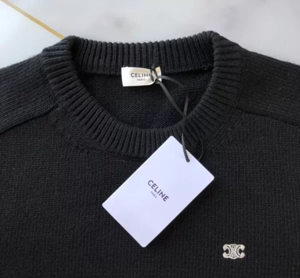 Celine Triomphe Crew Neck Sweater In Wool and Cashmere - HC07