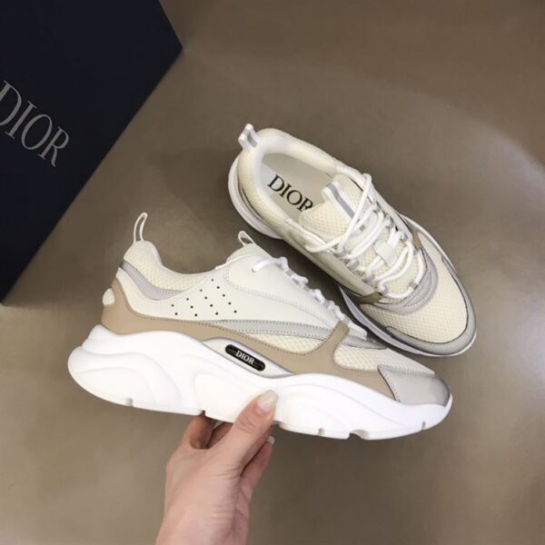 Dior B22 Sneaker Cream Beige White Calfskin - DS66